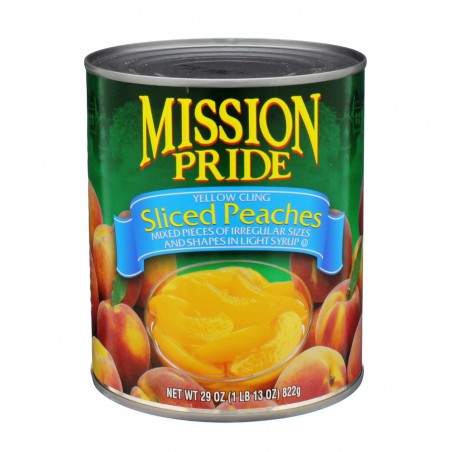 Mission Pride Yellow Cling Sliced Peaches 15 Oz