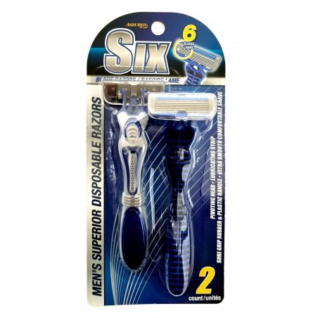 Assure For Men Six Razors Lame 2 count