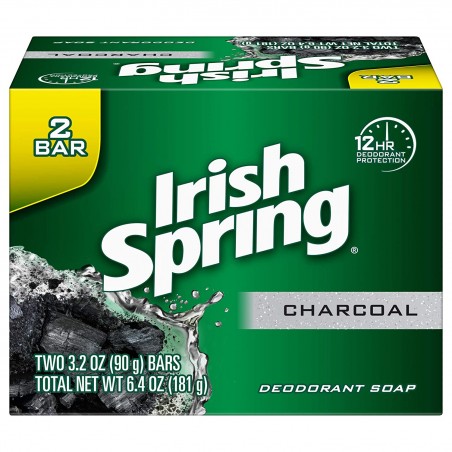 Irish Spring  Charcoal  Two 3.2 Oz bar