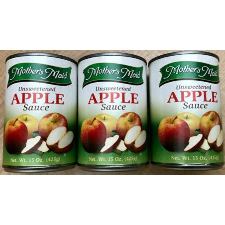 Mother's Maid Unsweetened Apple Sauce 15 0z