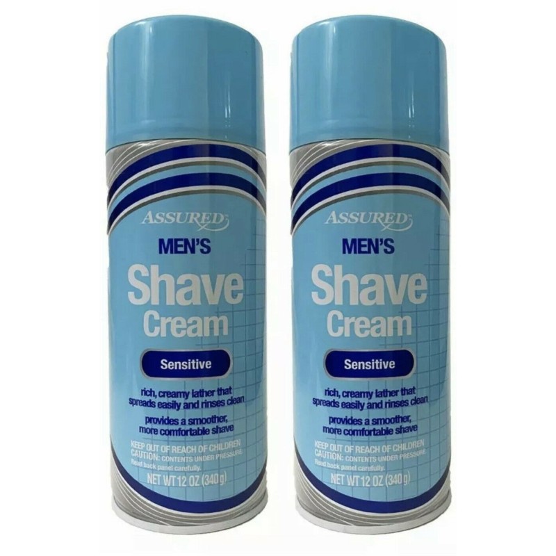 Assured Men's Shave Cream Sensitive 12 Oz Assured Men's Shave Cream Sensitive 12 Oz