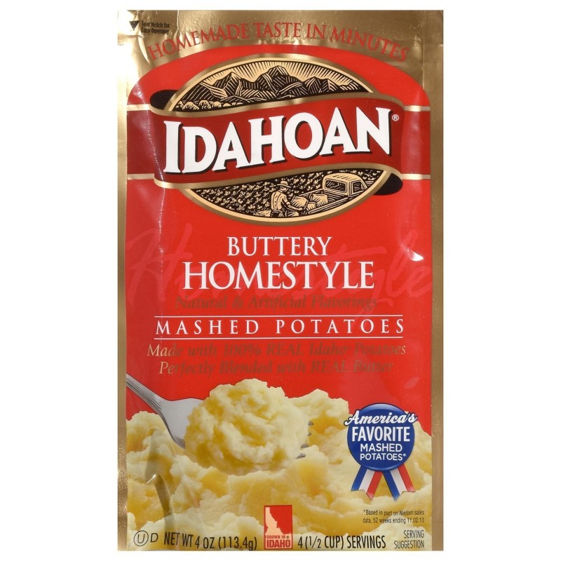 Idahoan Buttery HomeStyle Mashed Potatoes. Idahoan Buttery HomeStyle Mashed Potatoes.