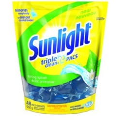 Sunlight He Laundry Detergent Pacs-spring Splash 48 Pacs